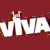 A 4-frame contact sheet of an animated buddy icon featuring the text "VIVA LA BAM" in white block letters on a red background, with each frame showing different segments of the full phrase.