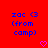 Red background with blue pixelated text reading "zac <3 (from camp)" and two pink heart icons below the text.