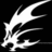 Pixelated white and gray abstract shape on black background, resembling a stylized wing or flame with multiple branching extensions.