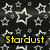 A split-screen image with a star-patterned background on the left and a crescent moon on a dark blue sky on the right, each labeled with yellow text.
