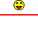 Yellow pixelated smiley faces with blue eyes and red mouths move along a wavy red line on gray background, expressions shift between smiling and neutral.