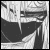 Static grayscale image of a stylized figure with dark hair and clothing, partially obscured by pixelation.