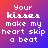 16 identical displays the text 'Your kisses make my heart skip a beat' with varying color schemes and pixelated lettering