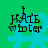 Green background with cyan snowflake pattern and black text reading "I HATE winter" in pixelated font.
