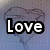 Two side-by-side heart-shaped outlines with text overlays reading 'Love' and 'Kills' in bold white letters on black backgrounds.