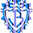 A blue and purple pixelated shield-shaped icon with a stylized 'B' in the center, surrounded by ornate decorative elements.