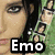 Four distinct pixelated images of a woman with varying expressions and text labels arranged in a