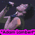 Six distinct pixelated images of a person with short dark hair in various poses and backgrounds, each labeled "Adam Lambert" at the bottom.