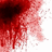 Red and white pixelated abstract shapes with dark red central mass, transitioning from dense to sparse on the right side.