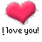 A static pixel art image featuring a large pink heart and text elements on a gray background.