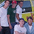A 50x50 pixel animated contact sheet showing two frames of a group photo with five people on the left and green text reading "Original Icons .com" on the right, all within a larger 512x256 review image.