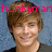 A person with light brown hair and a black shirt appears in three with different text overlays: 'hunkyma', 'I <3', and 'Zac Efron' in pink font
