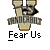 Two identical static buddy icons displayed in a contact sheet with promotional text for badassbuddy.com, each featuring a pixelated mascot and the phrase "Fear Us" below it.