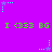 Pixelated green text 'I <333 BG' repeats across a bright purple background with scattered cyan and light purple star-shaped elements.