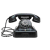 A 4-frame contact sheet showing a black rotary telephone icon with slight variations in handset position across frames, displayed on a gray background.
