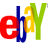 A 2x2 contact sheet of a pixelated eBay-themed animated icon with four distinct text and logo sections on alternating gray and teal backgrounds.
