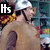 A pixelated character in a brown outfit and white helmet appears with text overlays changing from 'Hs' to 'SPUDNIK' across frames.