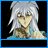 Pixelated anime-style character with silver hair and blue clothing holding a brown object, displayed in multiple text-adjacent frames.