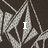 A monochrome buddy icon with geometric patterns and text elements, featuring 'I SKATE' and 'VOLCOM' in white lettering against a dark background.