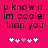 Pixelated text on bright pink background with white and pink heart symbols below, showing animation change in heart positions.