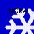 Four white snowflake icons on a blue background, each with 'NORA' text above it in black pixelated font.