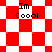 Red and white checkered pattern with "Im Cool" text in four distinct arrangements across the image.