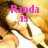 A person in a white tank top appears in four with changing pink text overlays