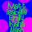 A static digital image with green text over a blue background featuring pink circular shapes.