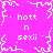 A 4-frame animated contact sheet of a pixel art icon with repeating text and white decorative borders on a bright pink background.