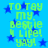 Blue background with scattered dark blue stars and green pixelated text reading "TO TAY my Bestie 4 Life! yay!" repeated four times.