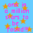Blue background with orange stars and pink text repeating 'one in a million stars to be found!!!'