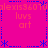 A static digital image with a bright pink background, blue dotted border, and repeated orange text elements arranged in a pattern