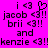 Pixelated text on bright pink background with repeated names and heart symbols, some characters showing animation changes.