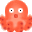 orange octopus-like creatures with white eyes and small mouths, some showing subtle expression changes across frames
