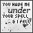 Pixelated text reads "YOU HAVE ME under YOUR SPELL & I FELL" with animated color changes on 'SPELL' and small red heart symbols appearing in different positions.
