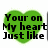 Green heart-shaped icon with black text reading 'Your on My heart Just like' and 'A TATTOO'