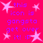 A static image with a bright pink background, purple text reading 'this icon is gangsta get over it! :p', and multiple white star shapes scattered across the surface.
