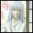 A pixelated anime-style character with long silver hair and closed eyes stands beside a window with pink flowers, next to stylized text reading "Anime IM" and "COM" on a black background.