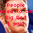 A four- of a man's face with red pixelated text overlays, each showing different text and background colors