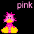 Pixel art contact sheet showing five frames of an animated pink duck icon with yellow feet and beak, accompanied by text reading "pink duckiez are sexii!" on a black background with gray transparency area.