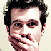 identical pixelated images showing a person with dark hair covering their mouth, each paired with text reading "AM I WRONG?" in pink and black lettering