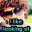 A pixelated image of a person with brown curly hair and dark sunglasses, overlaid with cyan text on black backgrounds.