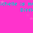 A bright pink background features repeated cyan text reading "michelle is michelle" and "Biffi," with small light pink stars scattered throughout.