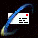 Animated sequence showing a white rectangular icon with three horizontal lines and red square, rotating around a blue-and-yellow planet-like sphere against black background.