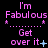 A black background displays repeated text in pink and blue with animated punctuation changes across three