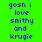 Static image with green background displaying repeated text in blue and purple, including 'gosh i', 'love', 'smithy', 'and', 'krugie'