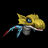 Pixelated Digimon character icon with yellow head and blue body on black background, paired with "Anime IM" text logo in contact sheet layout.