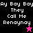 Four quadrants display text 'Ay Boy Bay They Call Me Renaynay' with two star icons, one pink on black background and one black on pink background.