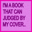 A four- of purple and pink text-based icons with pixelated font styles, each containing distinct phrases about being judged by a cover