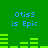 Green background with blue text reading "Otiss is Epic" and green audio waveforms changing across two